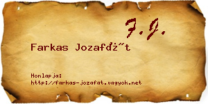 Farkas Jozafát névjegykártya